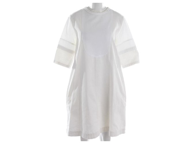 Chloé Vestidos Branco Algodão  ref.118576