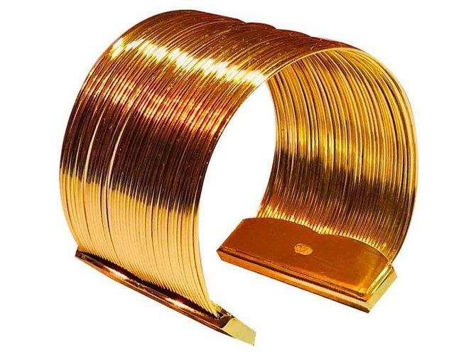 Dior cuff bracelet by Hervé van der straeten Golden Metal  ref.118591