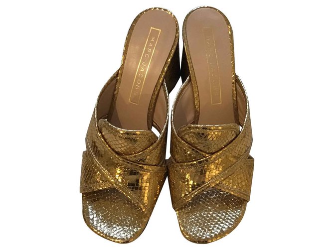 Marc Jacobs Mules Marc Jacob Golden Exotic leather  ref.118737