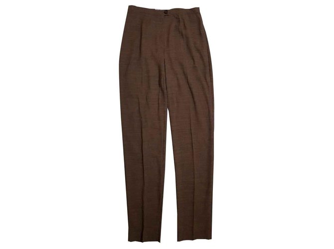 Marella Pants, leggings Brown Wool Viscose Elastane  ref.118746