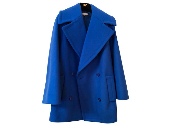 Michael Kors Coats, Outerwear Blue Wool  ref.118755