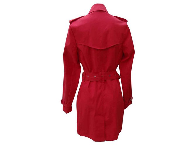 Burberry coat Red Cotton Polyurethane  ref.118769