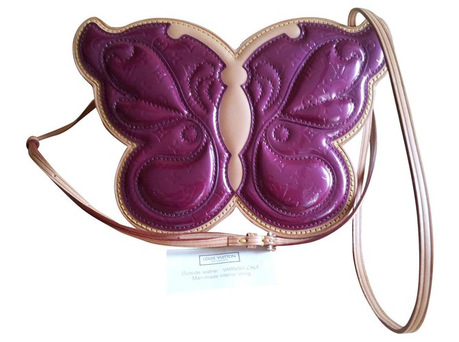 Papillon Louis Vuitton Conto de fadas COLETOR Roxo Couro envernizado  ref.118805