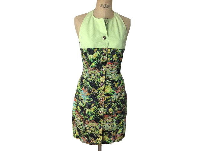 kenzo green dress