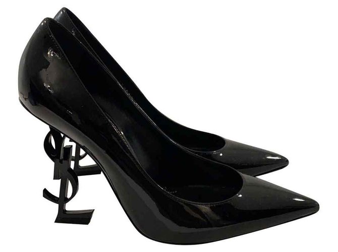 Yves Saint Laurent Heels Black Patent leather  ref.118928