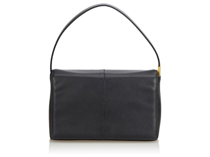 Burberry Black Leather Handbag  ref.118951