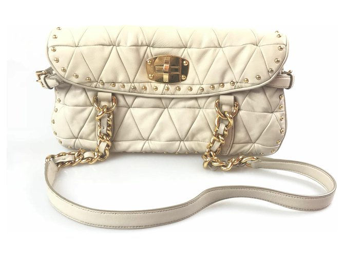 Miu Miu Matelasse Lambskin Leather Chain-Strap Bag