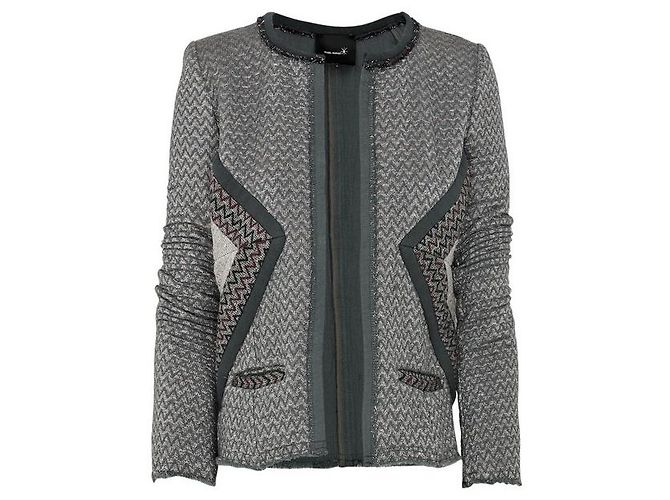 Giacca in lurex Peru Isabel Marant Argento Metallico Blu chiaro
