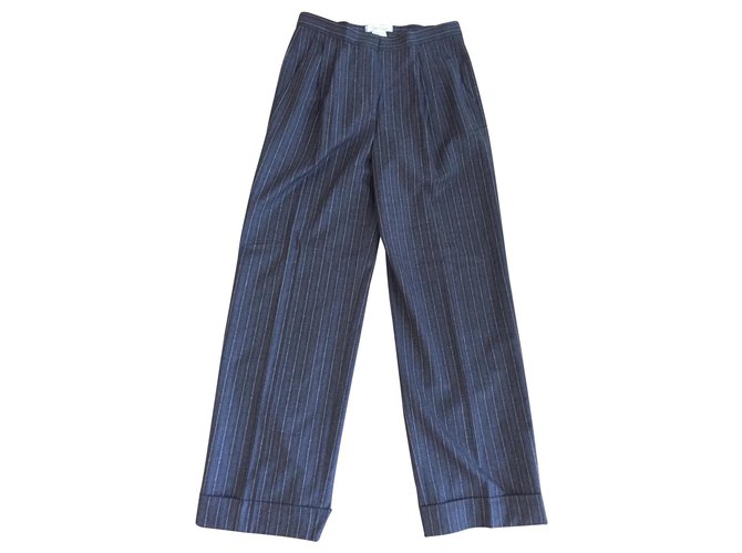 Pantalon tailleur large Max Mara Laine  ref.119116