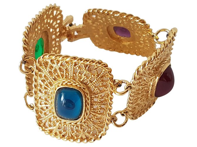 Givenchy Bracelets Multiple colors Golden Metal Resin  ref.119131