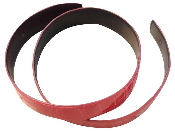 Autre Marque Belts Pink Exotic leather  ref.119309
