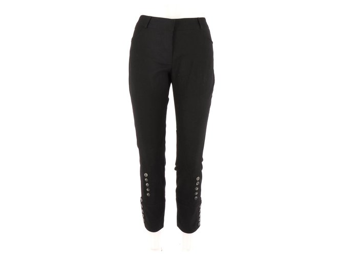 Maje Trousers Black Polyester  ref.119405