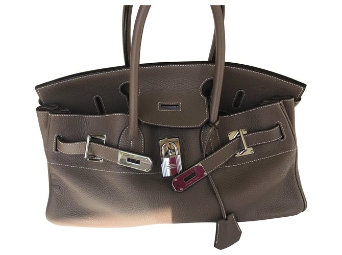 Hermès Hermes Birkin Schulter Taupe Leder  ref.119416