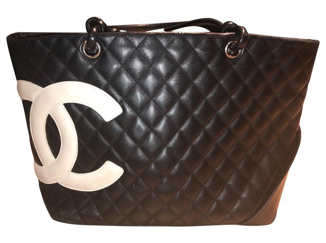 Chanel Cambon Black Leather  ref.119441