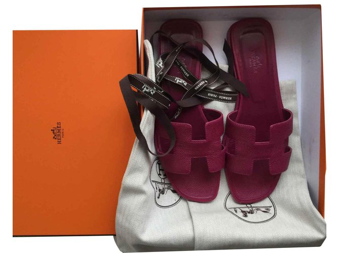 Hermès Oran Pink Leather  ref.119641