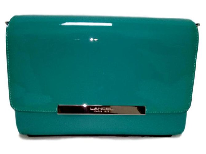 Crossbody bag Varenne by Lancel Turquoise Patent leather  ref.119671