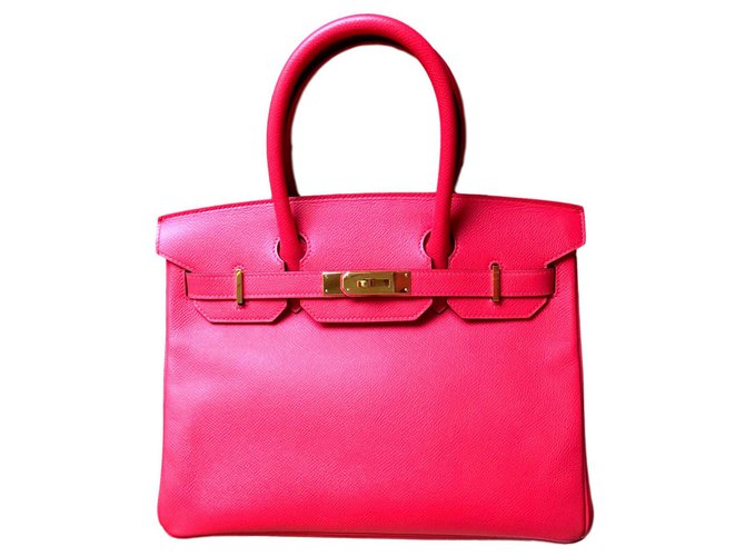 Hermès HERMES BIRKIN 30 Pink Leder  ref.119703