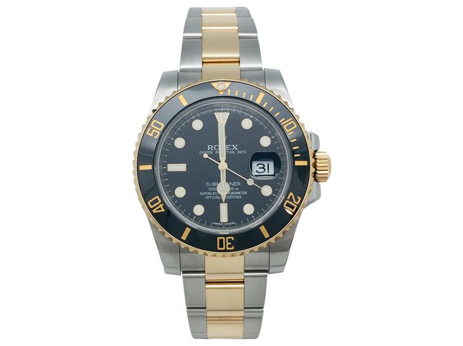 Rolex Submariner Watch, yellow gold and steel.  ref.119753