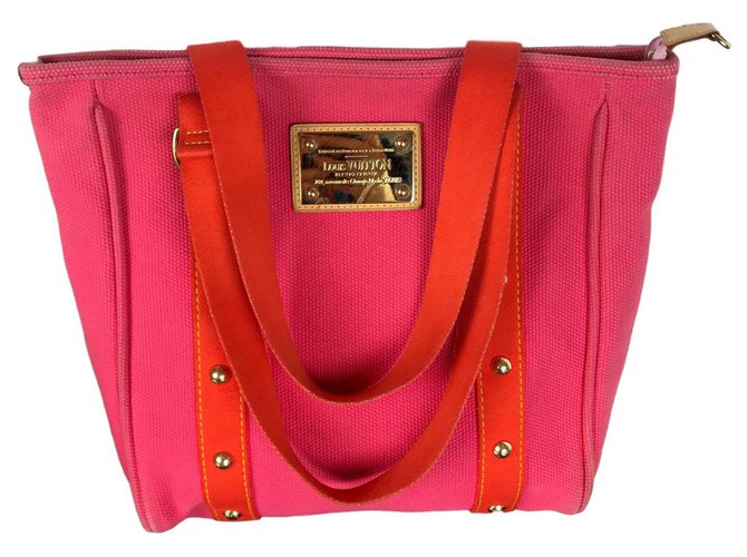 Louis Vuitton Antigua Pink Leinwand  ref.119758