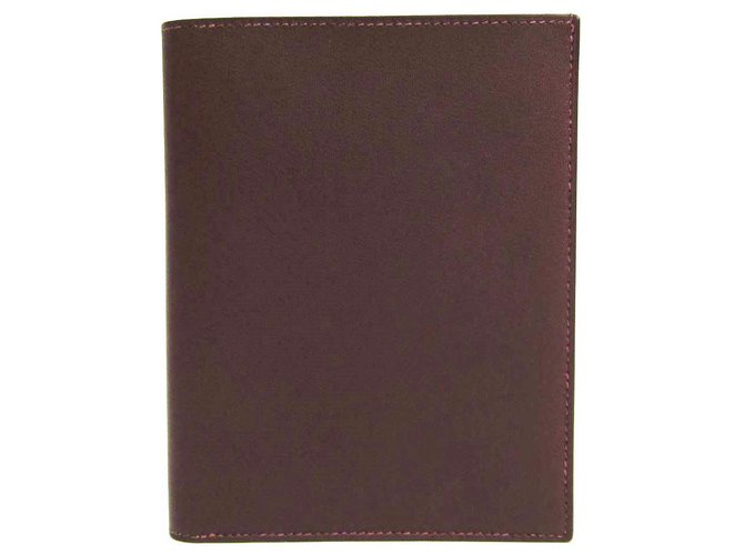 Hermès Hermes Red Swift Citizen Twill Bi-fold Wallet Leather Pony-style calfskin  ref.119883