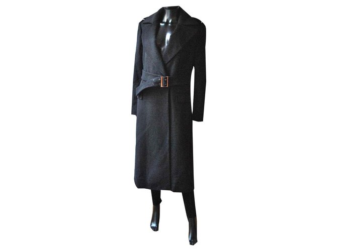 Gucci Manteaux, Vêtements d'extérieur Cachemire Laine Noir  ref.119912