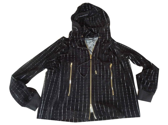 Sonia Rykiel hooded jacket Black Cotton  ref.119932