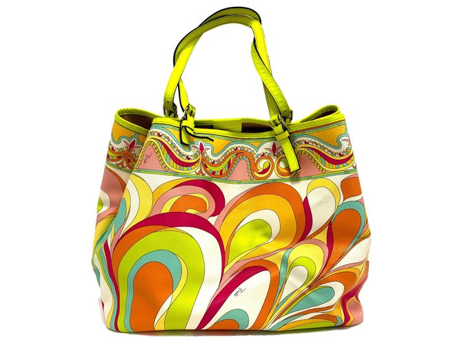 Emilio Pucci Canvas Top Handle Bag