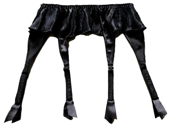 Autre Marque silhouette - garter satin black reworked with small folds T. 1 (is around 36) Polyester  ref.120012