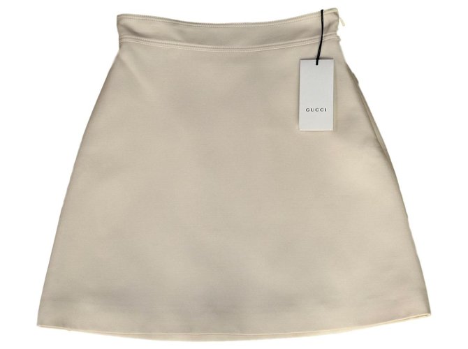 Gucci Skirts Beige Silk Wool  ref.120037