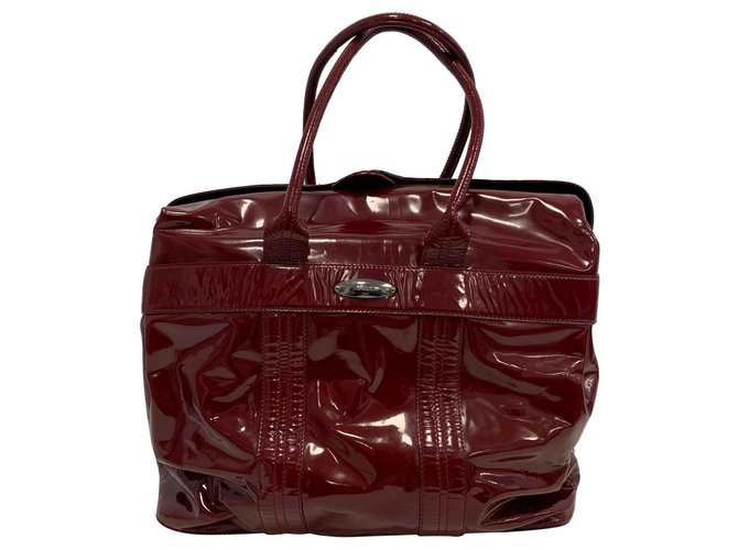 Emilio Pucci Vintage weekend bag Dark red Patent leather  ref.120142