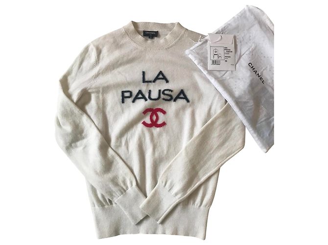 Pull Chanel La Pausa Blanc