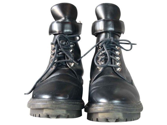 Boots Balenciaga Cuir Noir  ref.120327