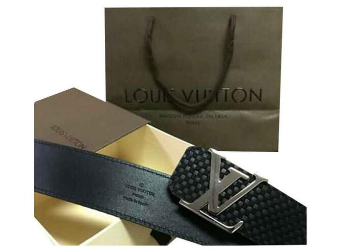 Louis Vuitton, Cinture - 110sm. Nero Pelle  ref.120399