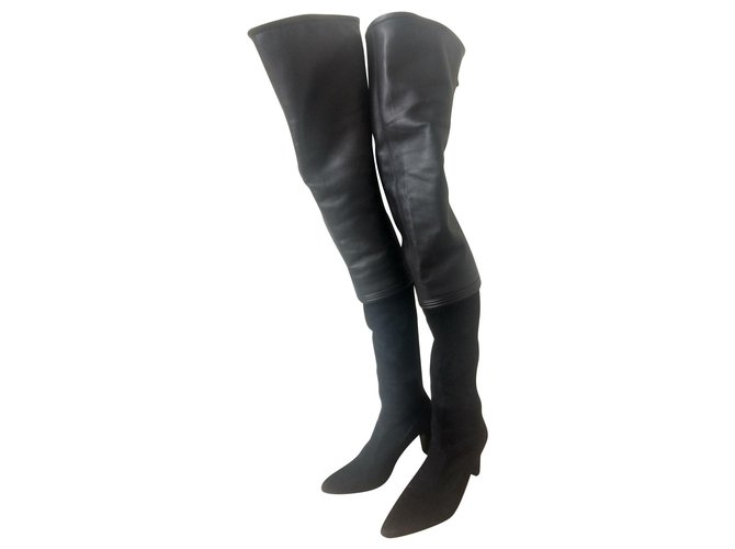 soft leather thigh high boots