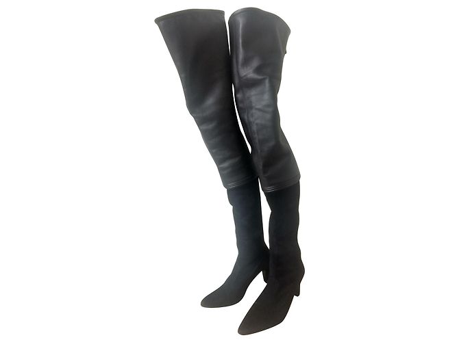 Chanel Thigh high boots Black