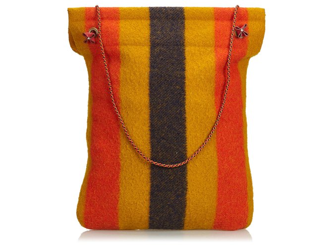 Hermès Hermes Brown Aline Rocabar Grooming Bag Multiple colors Light brown Wool Cloth  ref.120503