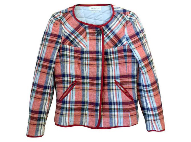 Isabel Marant Etoile Reversible quilted tartan jacket Multiple colors Cotton  ref.120611