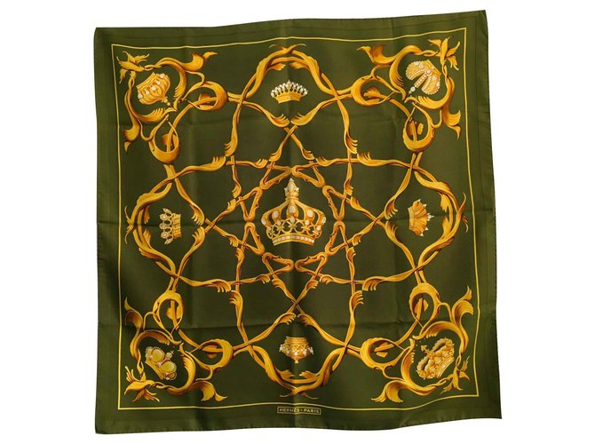 Hermès Coroa Verde Seda  ref.120654