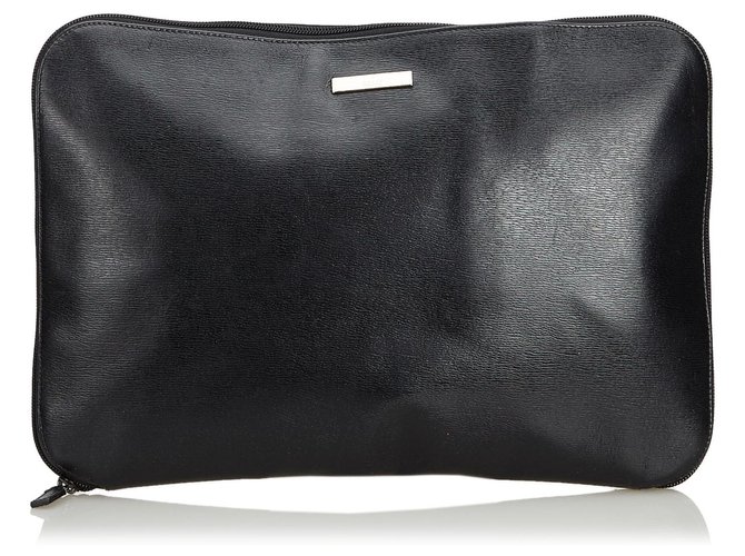 Gucci Black Leather Clutch Bag  ref.120715