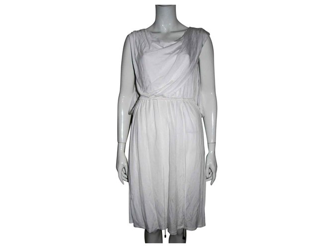 Temperley London White cape dress Viscose  ref.120800