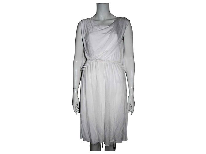 Vestido capa branco de viscose Temperley London