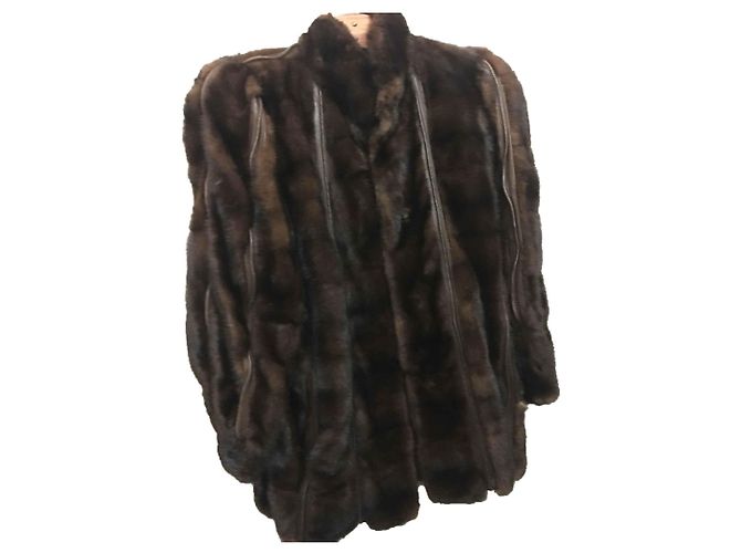 Autre Marque Giacca di pelliccia BRUNO Gainville Marrone Scuro