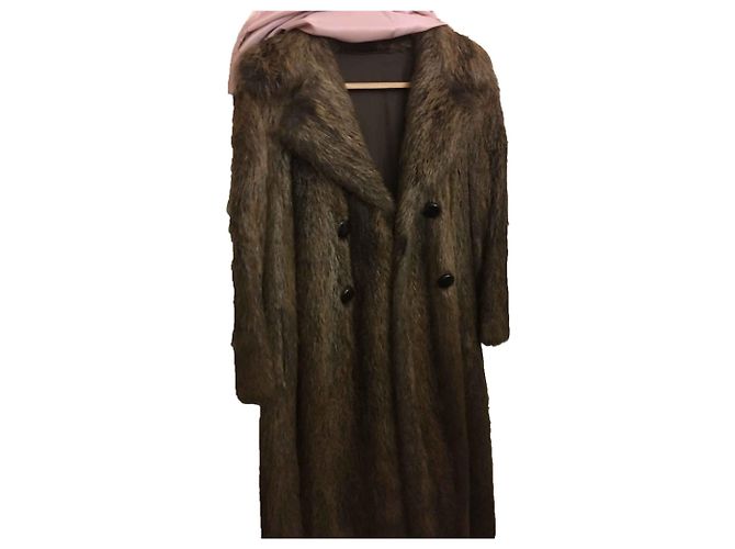 Autre Marque Abrigo de piel Maurol Fourrures Marrón Oscuro