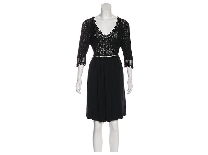 Diane Von Furstenberg DvF-Spitzenkleid Ronette Schwarz