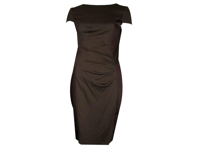 Escada Stunning minimalistic dress Brown Viscose Elastane Polyamide  ref.120824