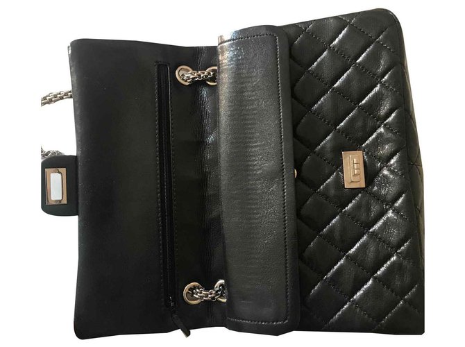 Chanel 2.55 Black Leather  ref.120976