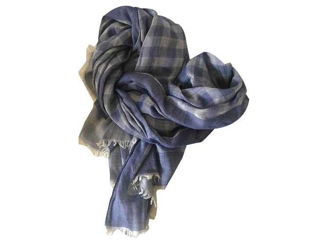 Louis Vuitton shawl Blue Cotton  ref.120979
