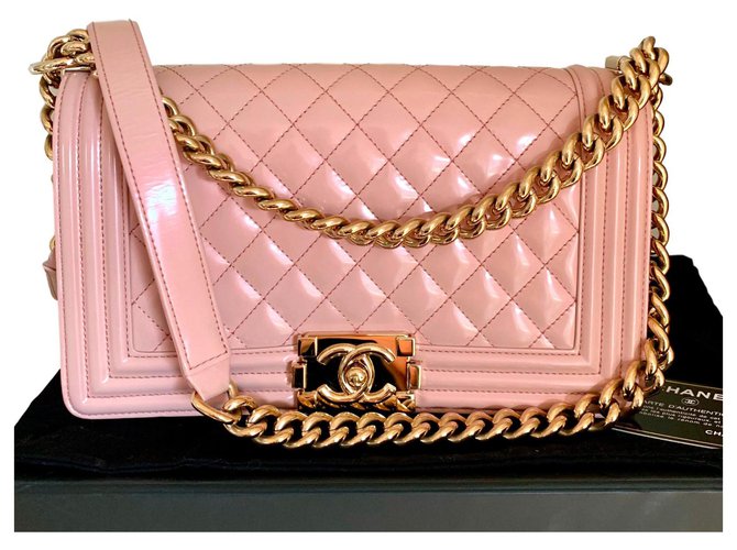 Chanel Gorgeous and very rare Old Medium Boy from 2016 Spring-Summer Pre- Collection (16P) Pink Leather  ref.120992