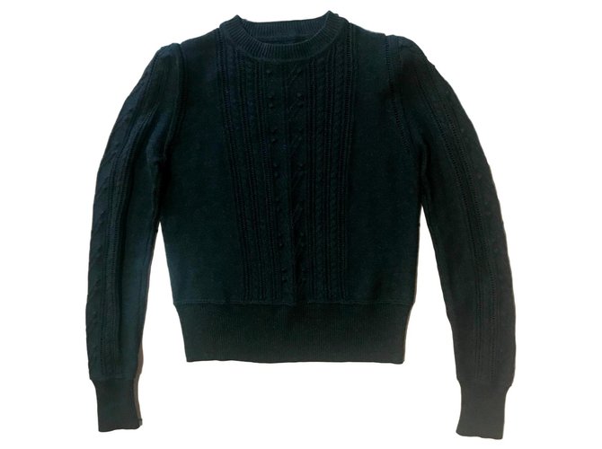 Isabel Marant Knitwear Brown Black Khaki Cotton Wool  ref.121003