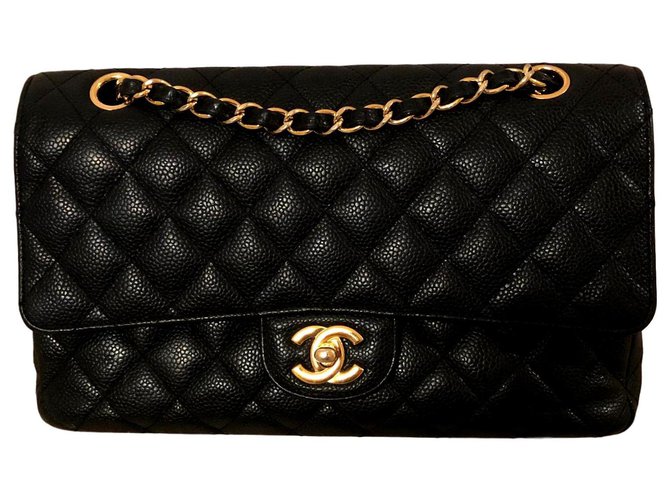 Chanel TIMELESS Black Leather  ref.121004